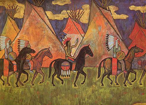Frithjof Schuon, Indiens et chevaux (peinture)